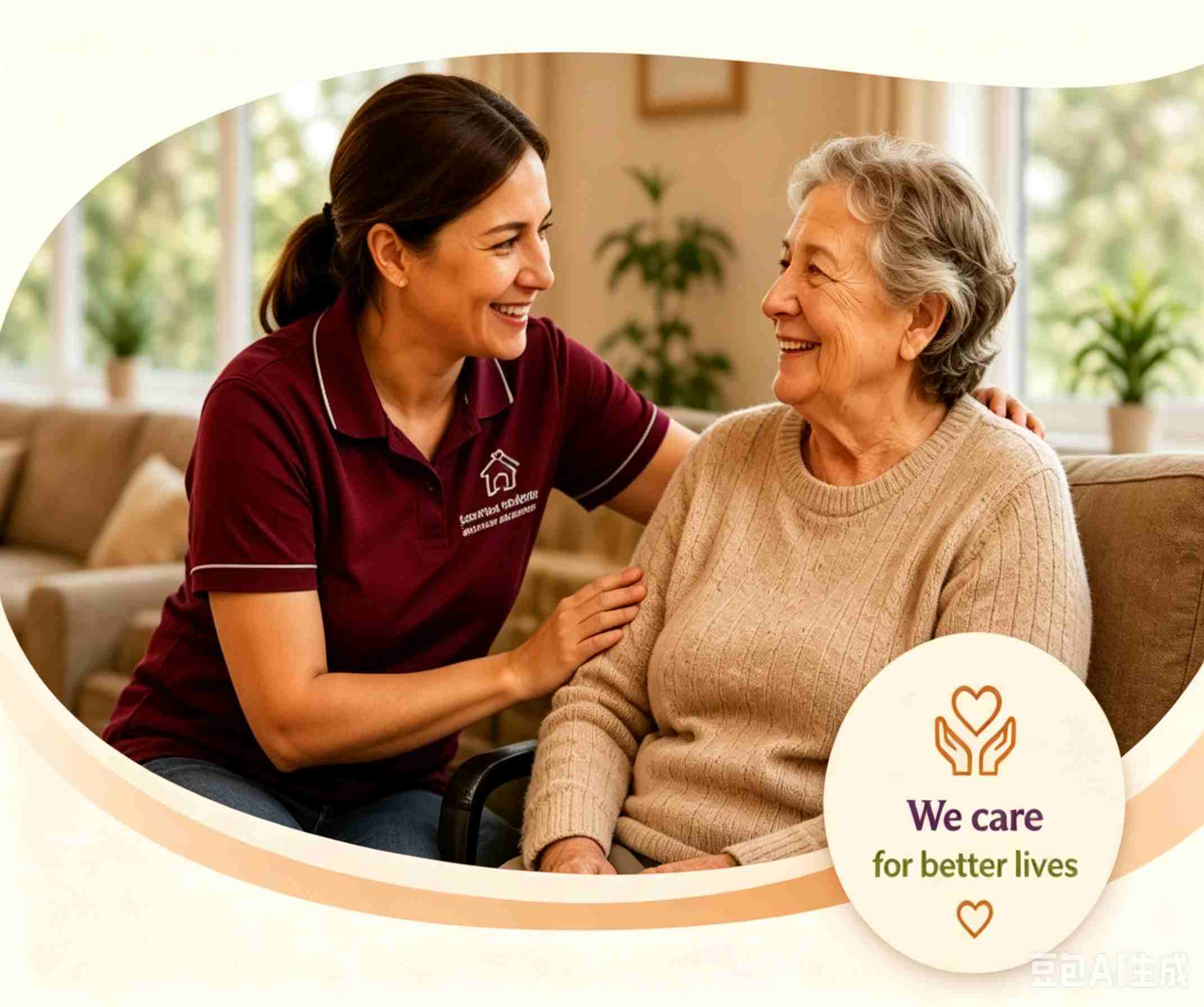 Care support worker & elderly resident